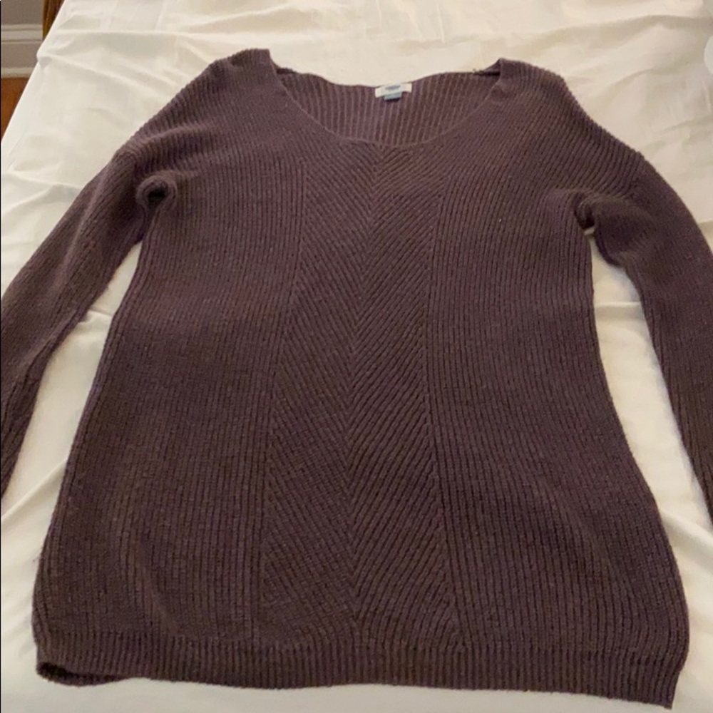 OLD NAVY long sleeved eggplant sweater dress/tunic